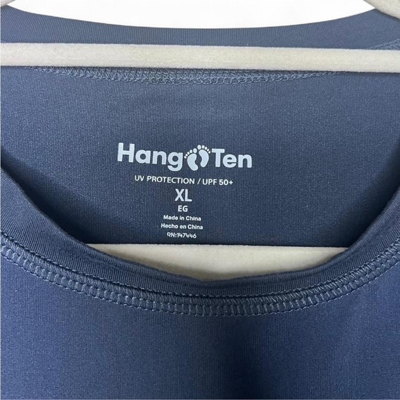 Hang Ten XL Navy UV Protection Long Sleeve Shirt UPF 50+ Activewear - Picture 4 of 5